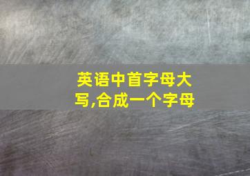 英语中首字母大写,合成一个字母