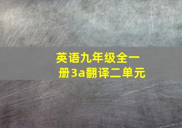 英语九年级全一册3a翻译二单元