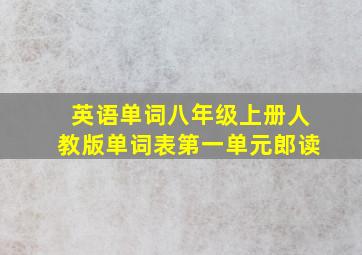 英语单词八年级上册人教版单词表第一单元郎读