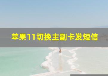 苹果11切换主副卡发短信