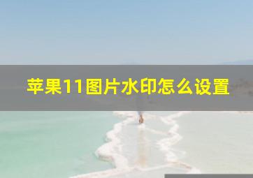 苹果11图片水印怎么设置