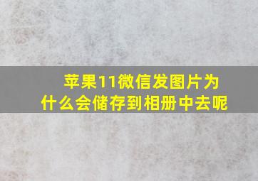 苹果11微信发图片为什么会储存到相册中去呢