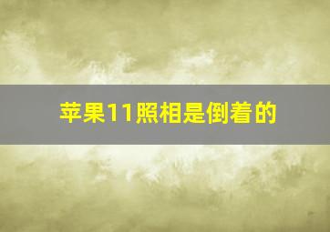 苹果11照相是倒着的