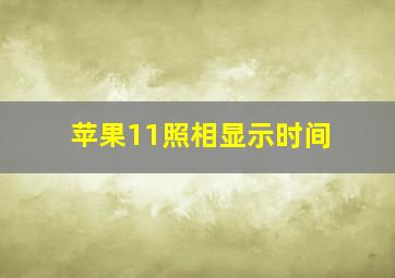 苹果11照相显示时间