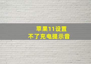 苹果11设置不了充电提示音