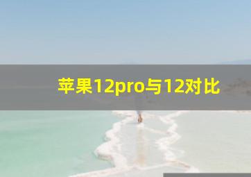 苹果12pro与12对比