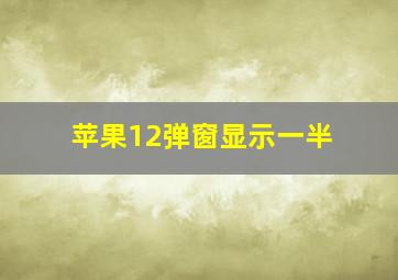 苹果12弹窗显示一半