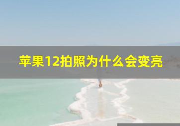 苹果12拍照为什么会变亮