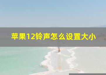 苹果12铃声怎么设置大小