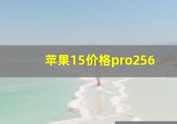 苹果15价格pro256