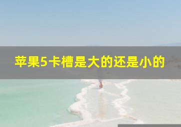 苹果5卡槽是大的还是小的