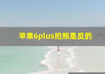 苹果6plus拍照是反的