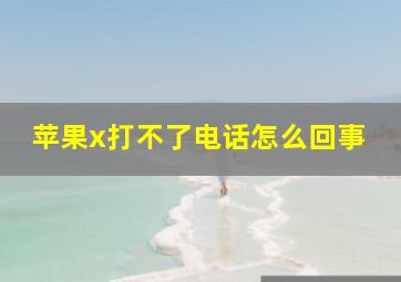 苹果x打不了电话怎么回事