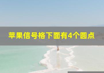 苹果信号格下面有4个圆点