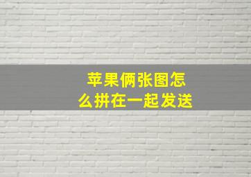 苹果俩张图怎么拼在一起发送