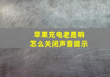 苹果充电老是响怎么关闭声音提示