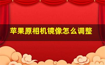 苹果原相机镜像怎么调整