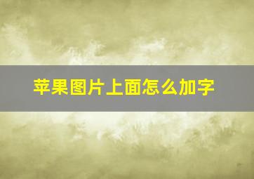 苹果图片上面怎么加字