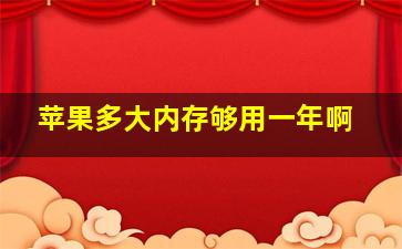 苹果多大内存够用一年啊