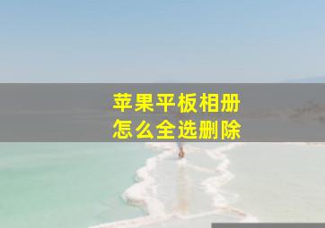 苹果平板相册怎么全选删除