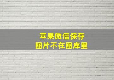 苹果微信保存图片不在图库里