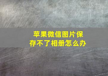 苹果微信图片保存不了相册怎么办