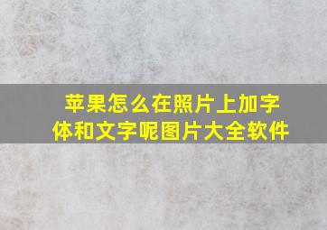 苹果怎么在照片上加字体和文字呢图片大全软件