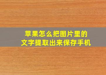 苹果怎么把图片里的文字提取出来保存手机