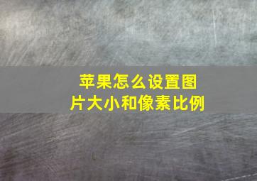 苹果怎么设置图片大小和像素比例