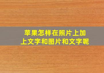 苹果怎样在照片上加上文字和图片和文字呢