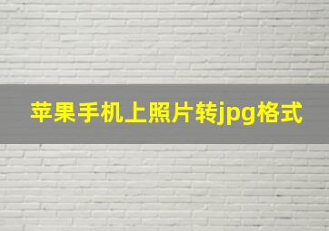 苹果手机上照片转jpg格式