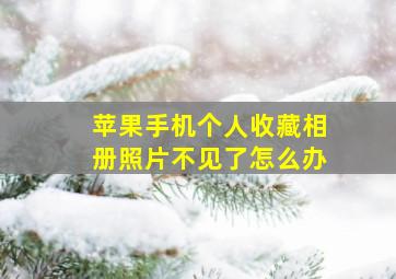 苹果手机个人收藏相册照片不见了怎么办