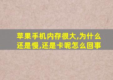 苹果手机内存很大,为什么还是慢,还是卡呢怎么回事