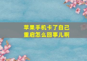 苹果手机卡了自己重启怎么回事儿啊