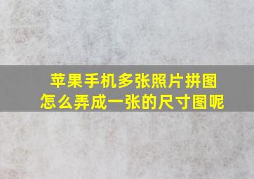 苹果手机多张照片拼图怎么弄成一张的尺寸图呢