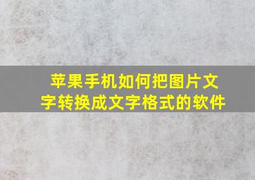 苹果手机如何把图片文字转换成文字格式的软件