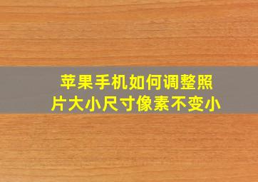 苹果手机如何调整照片大小尺寸像素不变小