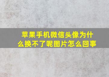 苹果手机微信头像为什么换不了呢图片怎么回事