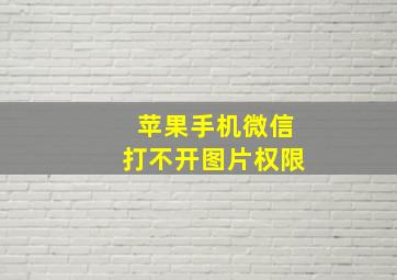 苹果手机微信打不开图片权限