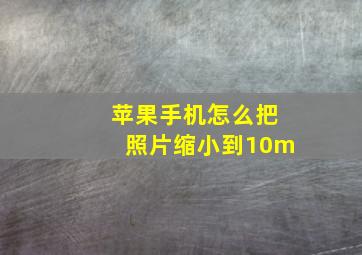 苹果手机怎么把照片缩小到10m