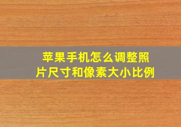 苹果手机怎么调整照片尺寸和像素大小比例