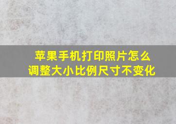 苹果手机打印照片怎么调整大小比例尺寸不变化