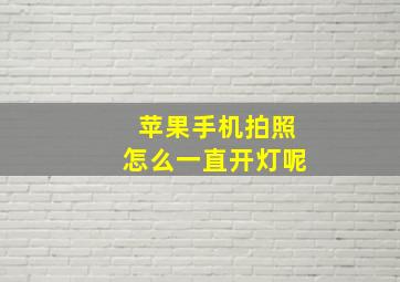 苹果手机拍照怎么一直开灯呢