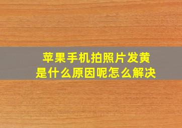 苹果手机拍照片发黄是什么原因呢怎么解决