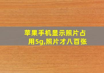 苹果手机显示照片占用5g,照片才八百张