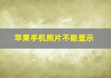 苹果手机照片不能显示