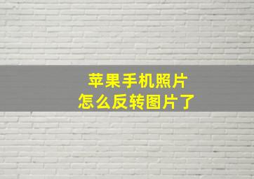 苹果手机照片怎么反转图片了