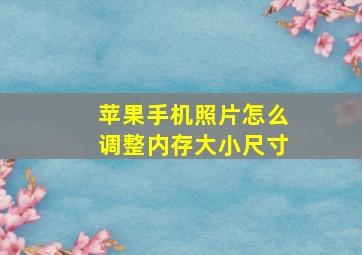 苹果手机照片怎么调整内存大小尺寸