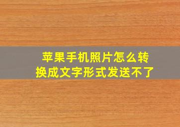 苹果手机照片怎么转换成文字形式发送不了