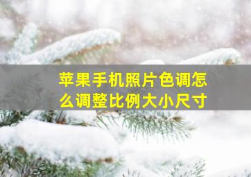 苹果手机照片色调怎么调整比例大小尺寸